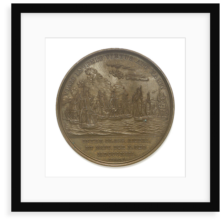 Medal commemorating Lieutenant-Commander Stephen Cassin (11783-1857) and the battle of Lake Erie, 1813; reverse by Moritz Furst