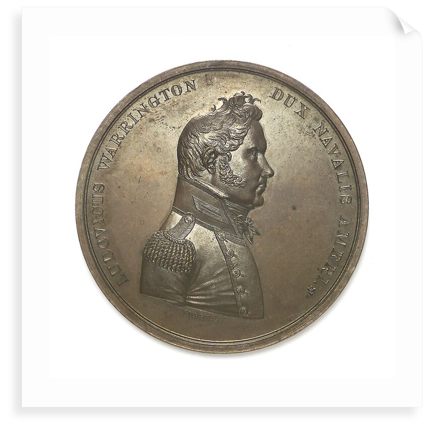 Medal commemorating Captain Lewis Warrington (1782-1851) and the action between USS 'Peacock' and HMS 'Epervier', 1814; obverse by Moritz Furst