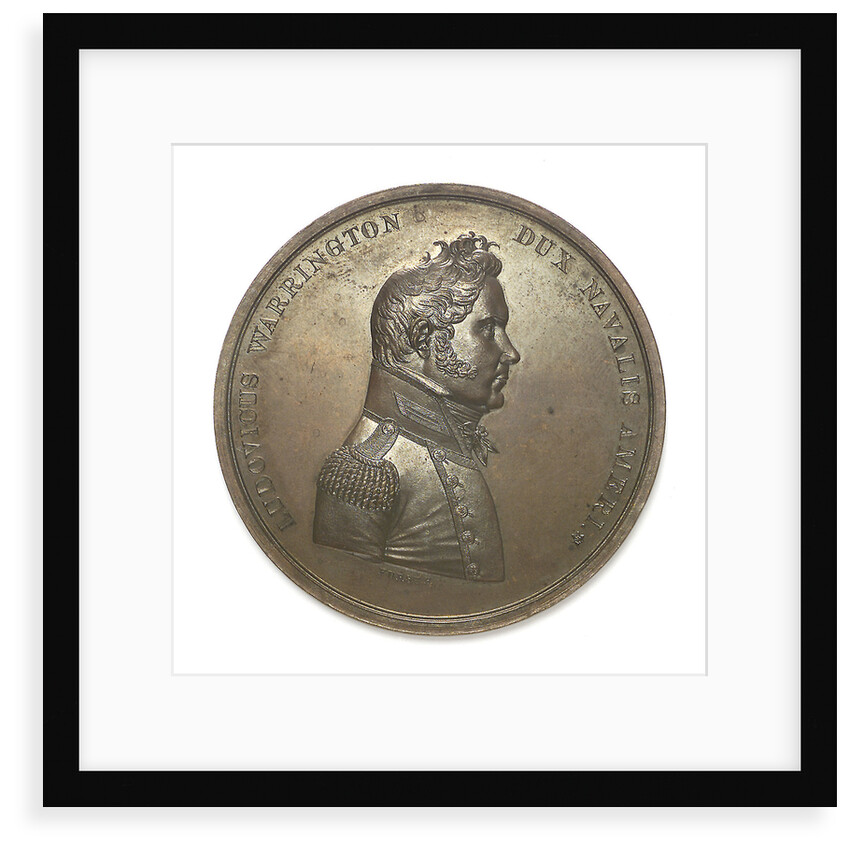 Medal commemorating Captain Lewis Warrington (1782-1851) and the action between USS 'Peacock' and HMS 'Epervier', 1814; obverse by Moritz Furst