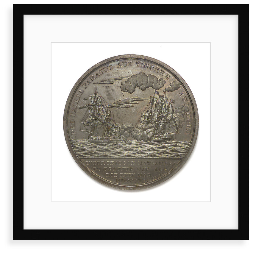 Medal commemorating Captain Lewis Warrington (1782-1851) and the action between USS 'Peacock' and HMS 'Epervier', 1814; reverse by Moritz Furst