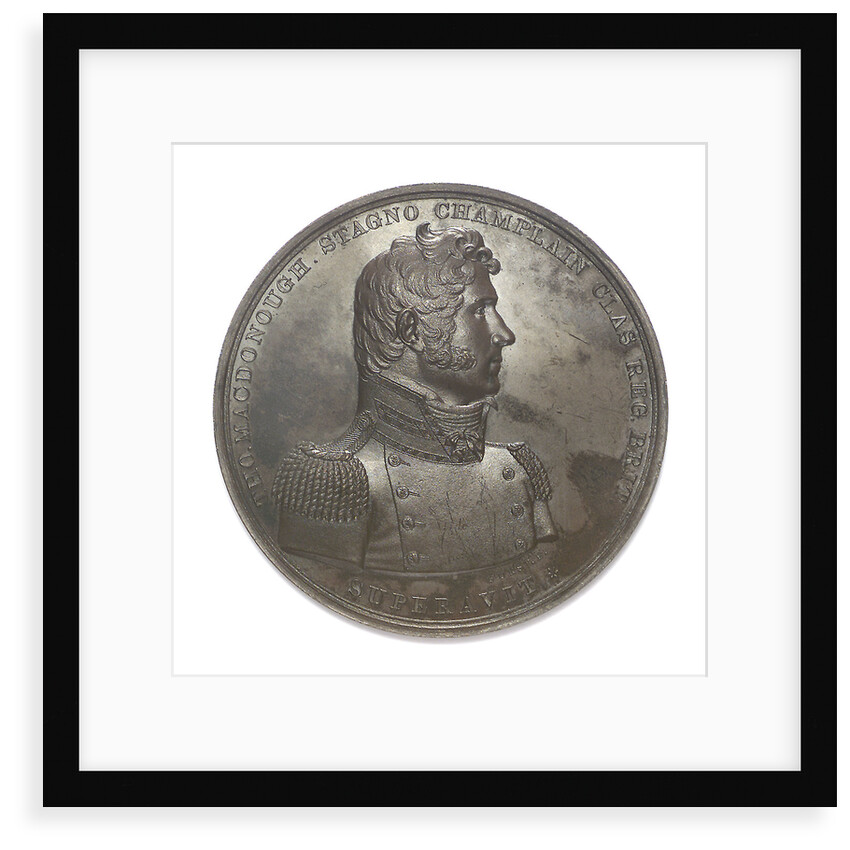 Medal commemorating Captain Thomas Macdonough (1783-1825) and the battle of Lake Champlain, 1814; obverse by Moritz Furst