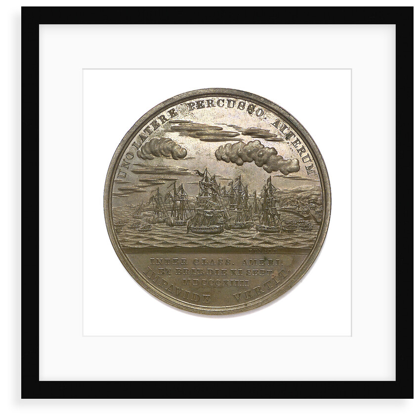 Medal commemorating Captain Robert Henley (1783-1828) and the Battle of Lake Champlain, 1814; reverse by Moritz Furst