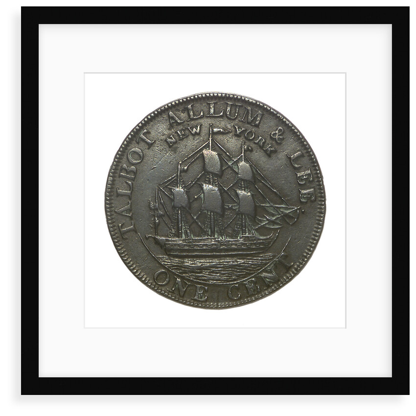New York cent token; obverse by unknown