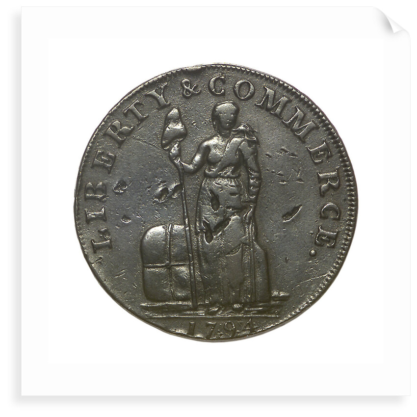 New York cent token; reverse by unknown