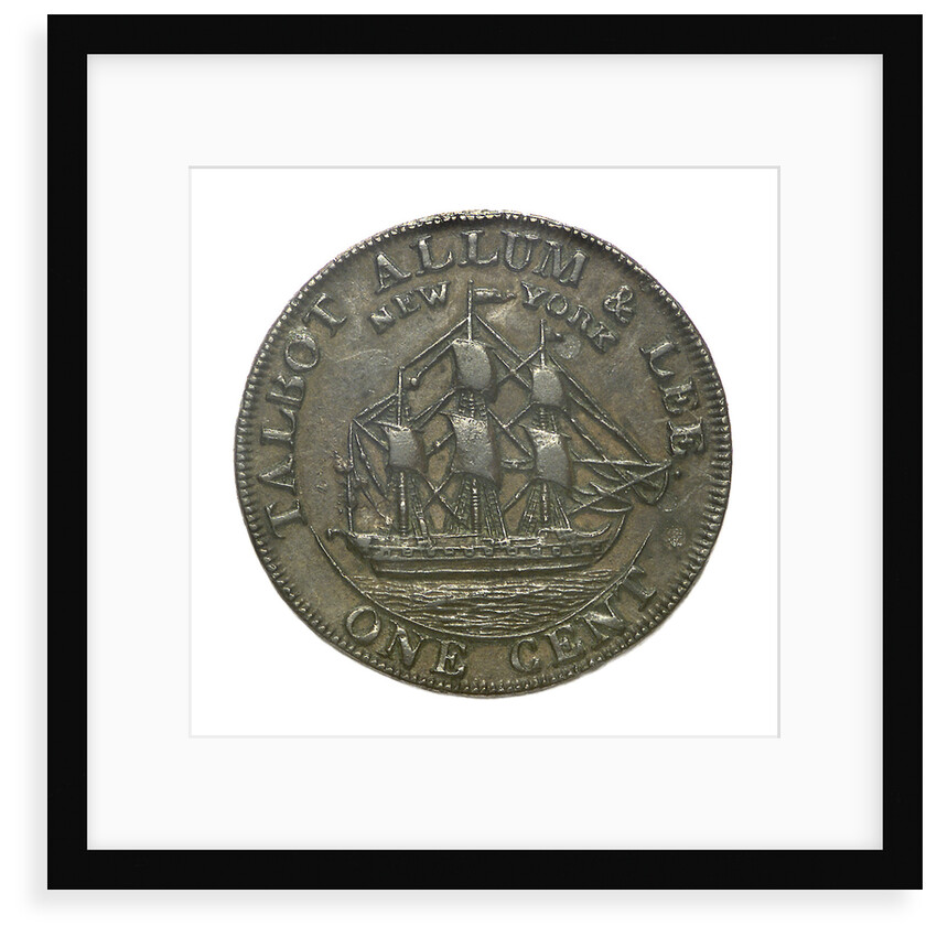 New York cent token; obverse by unknown