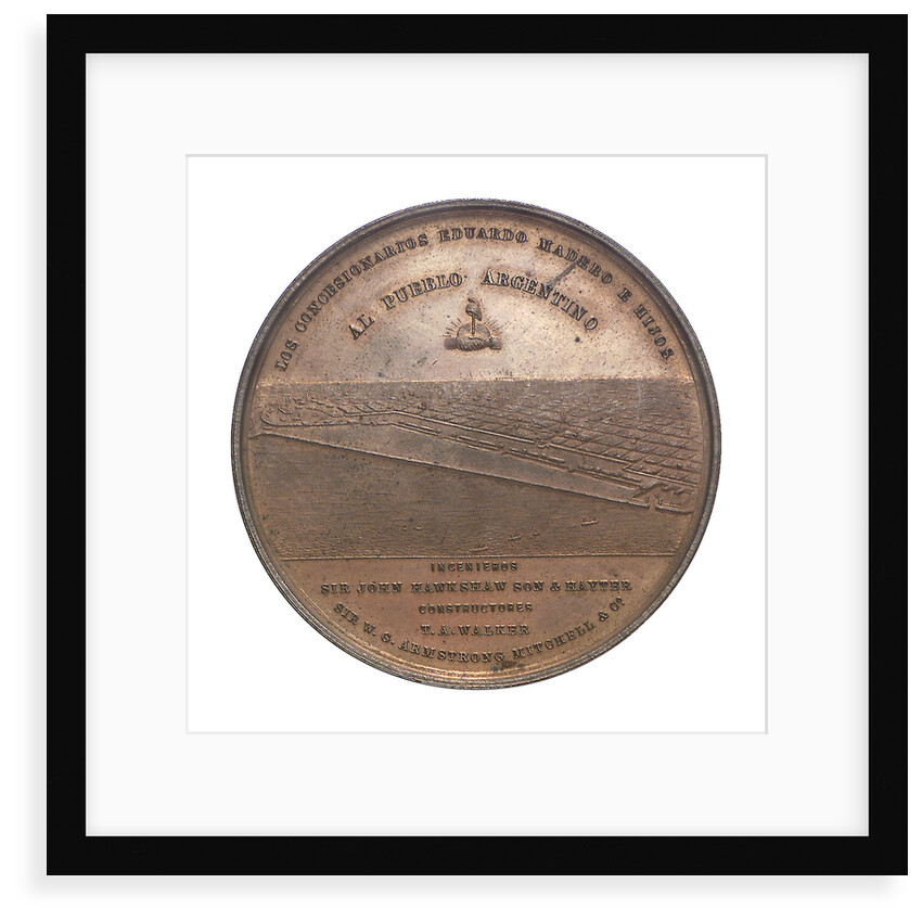 Medal commemorating the inauguration of the port of Buenos Aires; obverse by unknown