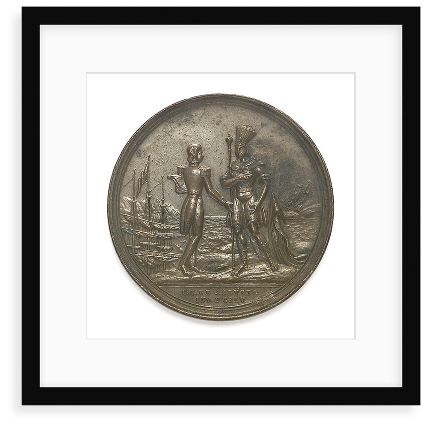 Medal commemorating the visit of Admiral François Ferdinand de Joinville (1818-1900) to Rio de Janeiro, 1838 by C.C. de Azevedo