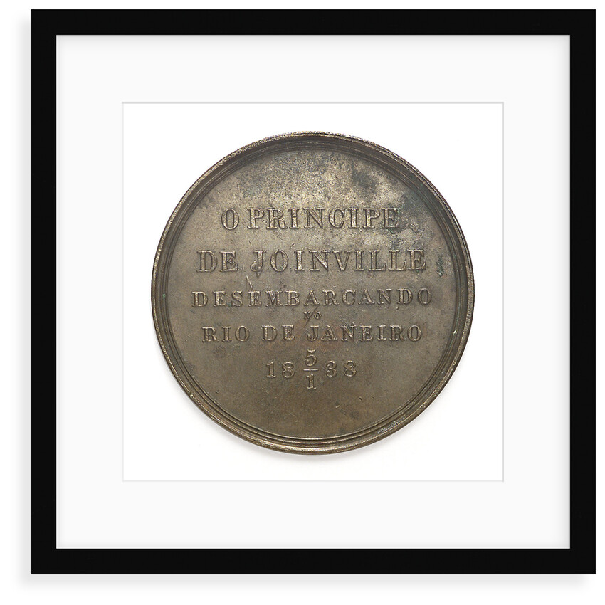 Medal commemorating the visit of Admiral François Ferdinand de Joinville (1818-1900) to Rio de Janeiro, 1838 by C.C. de Azevedo