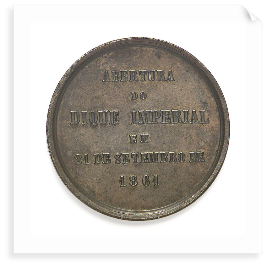 Medal commemorating the opening of the Imperial Dock, Rio de Janeiro, 1861; reverse by C. L