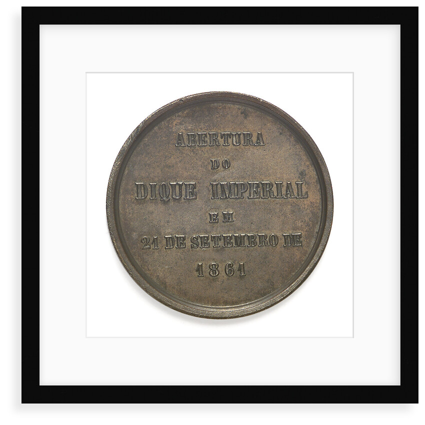 Medal commemorating the opening of the Imperial Dock, Rio de Janeiro, 1861; reverse by C. L