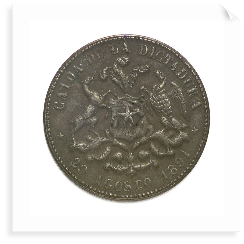 Medal commemorating the fall of the Dictatory, 1891; obverse by unknown