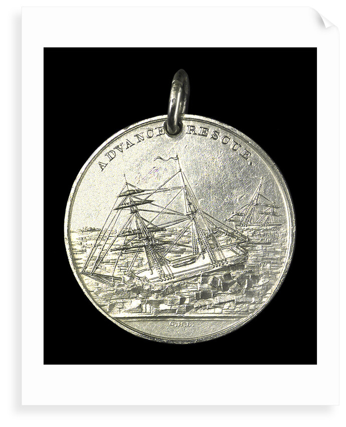 Medal commemorating the Grinnell Arctic Expedition, 1851; obverse by G.H. Lovett