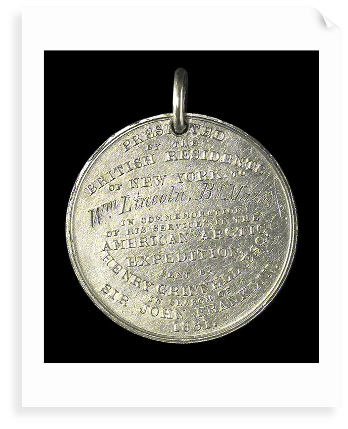 Medal commemorating the Grinnell Arctic Expedition, 1851; reverse by G.H. Lovett
