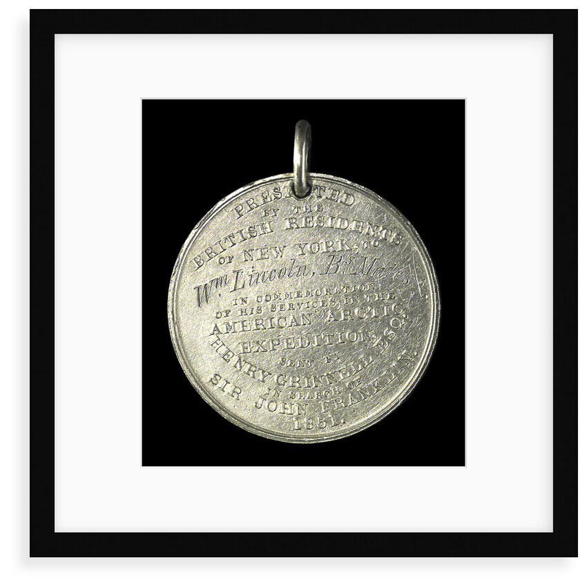 Medal commemorating the Grinnell Arctic Expedition, 1851; reverse by G.H. Lovett