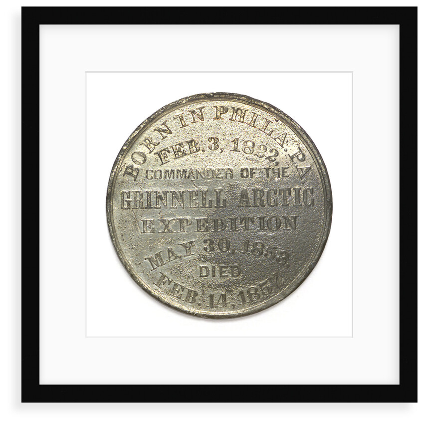 Medal commemorating Dr Elisha Kent Kane (1820-1857), Arctic explorer; reverse by F.C. Kay & Sons