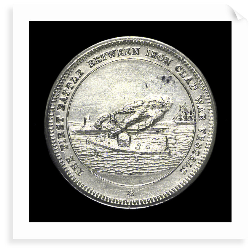 Medal commemorating the action in Hampton Roads, 1862; obverse by Unknown