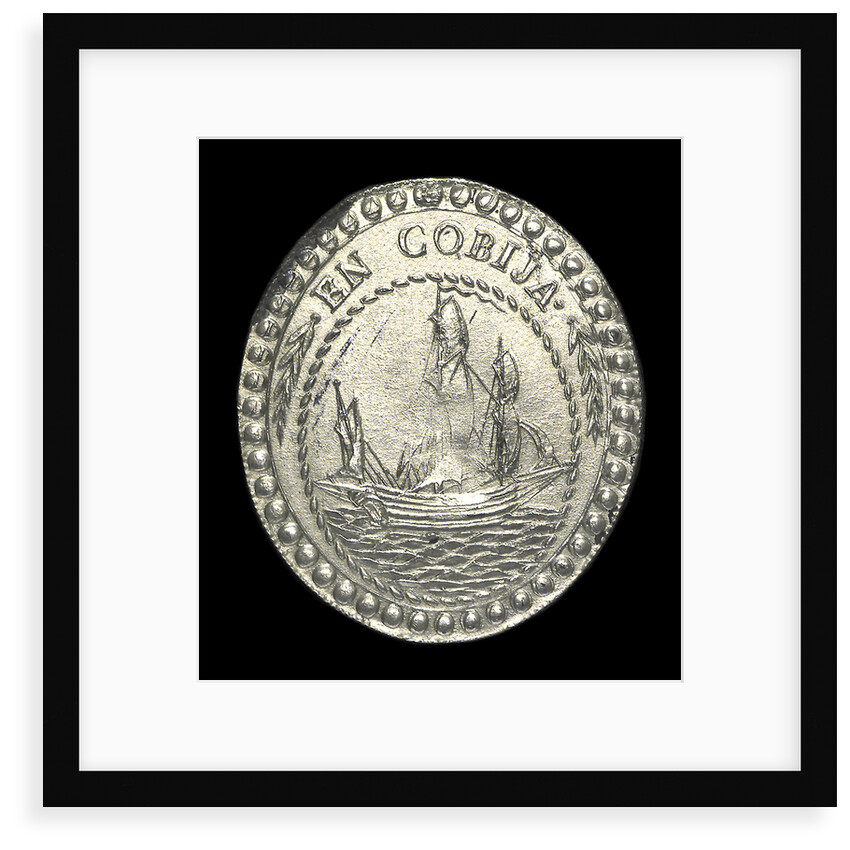 Commemorative medal depicting the Port of Cobija; obverse by unknown