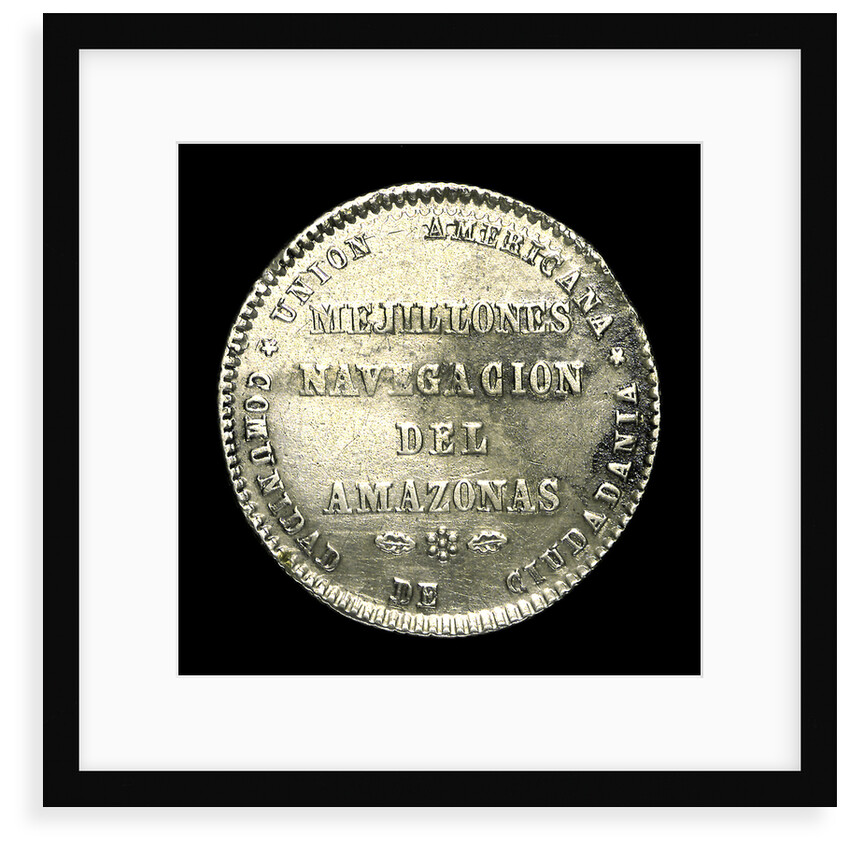 Medal commemorating the navigation of the Amazon, 1865; reverse by unknown