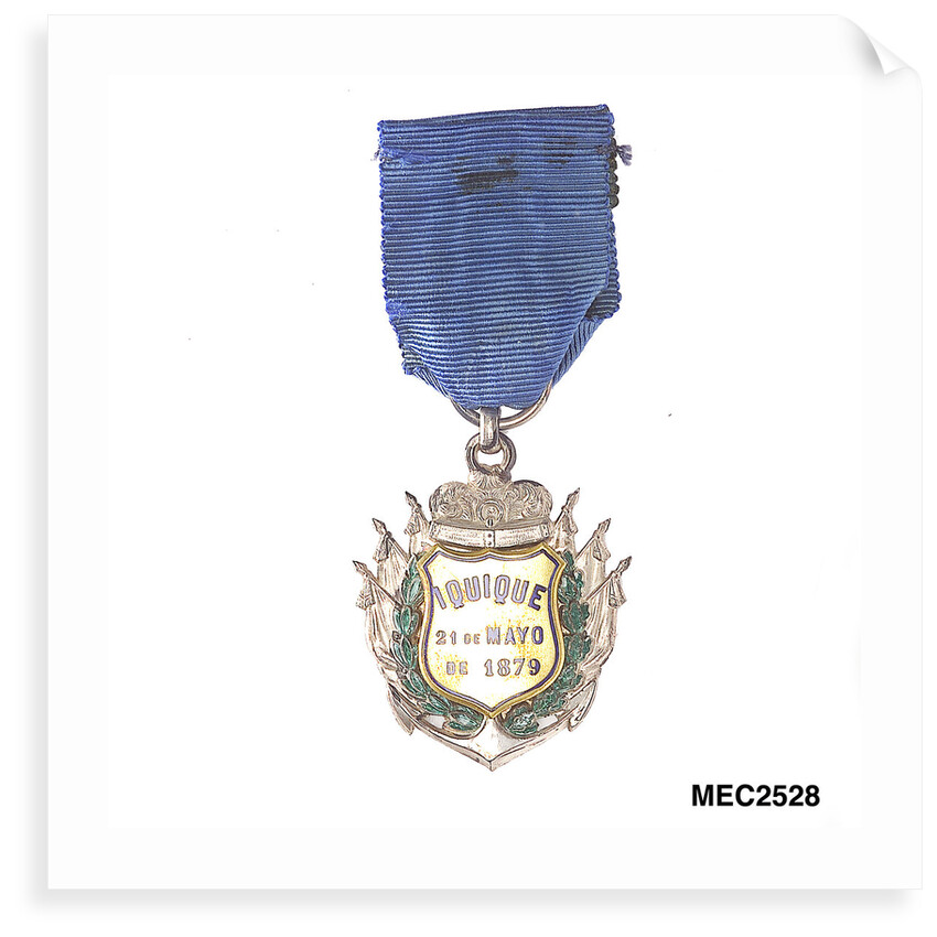 Badge commemorating the action off Iquique, 1879; obverse by unknown