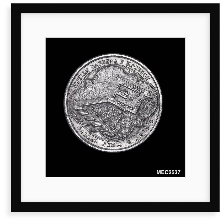 Medal commemorating the improved harbour works at Callao; obverse by Unknown