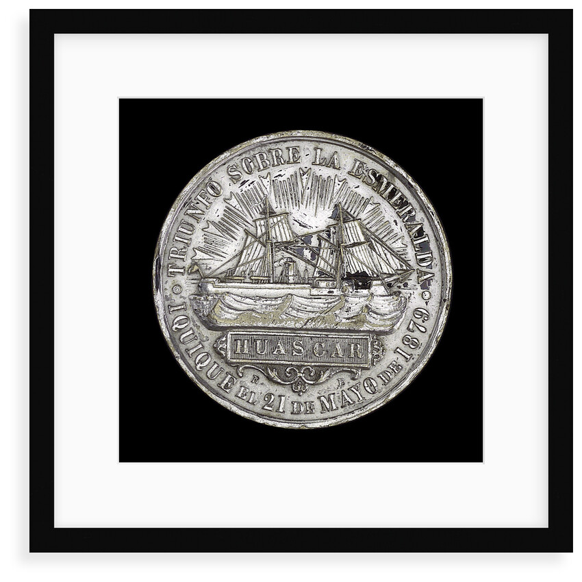 Medal commemorating the action off Iquique, 1879; obverse by R. Britten