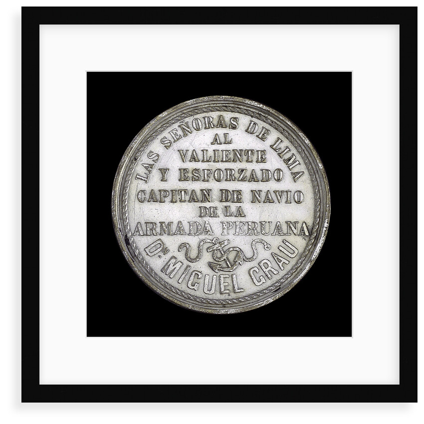 Medal commemorating the action off Iquique, 1879; reverse by R. Britten