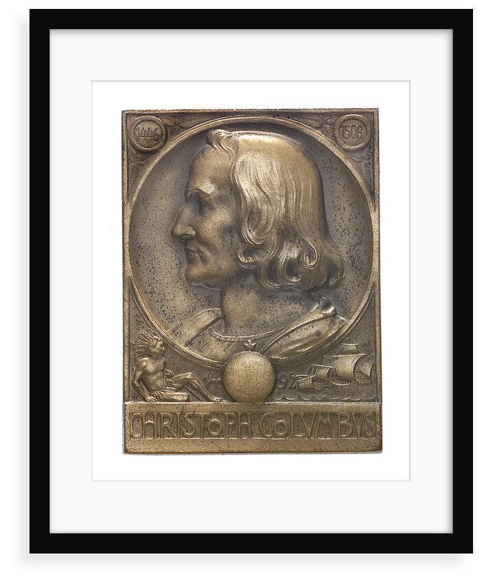 Medal commemorating Christopher Columbus (1451-1506) and the discovery of America, 1492; obverse by M. & W.