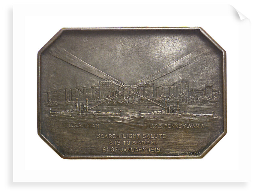 Medal commemorating the dedication of Joan of Arc Park, 1919; reverse by Tiffany & Co.