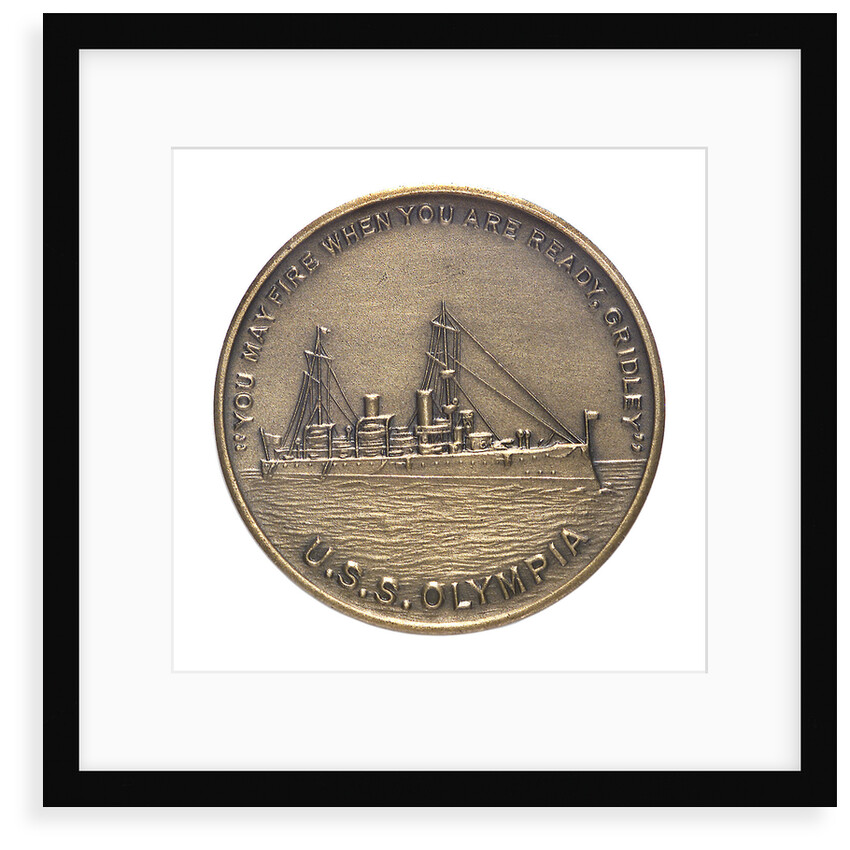 Medal commemorating the Battle of Manila Bay and USS 'Olympia'; 60th anniversary, 1958; obverse by unknown