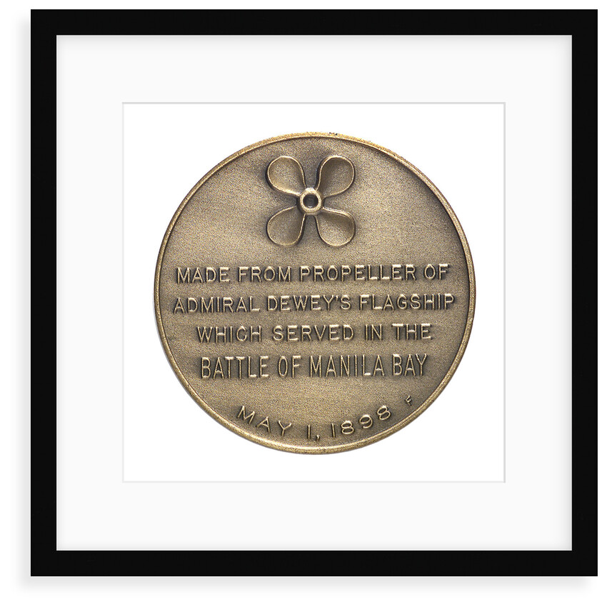 Medal commemorating the Battle of Manila Bay and USS 'Olympia'; 60th anniversary, 1958; reverse by unknown