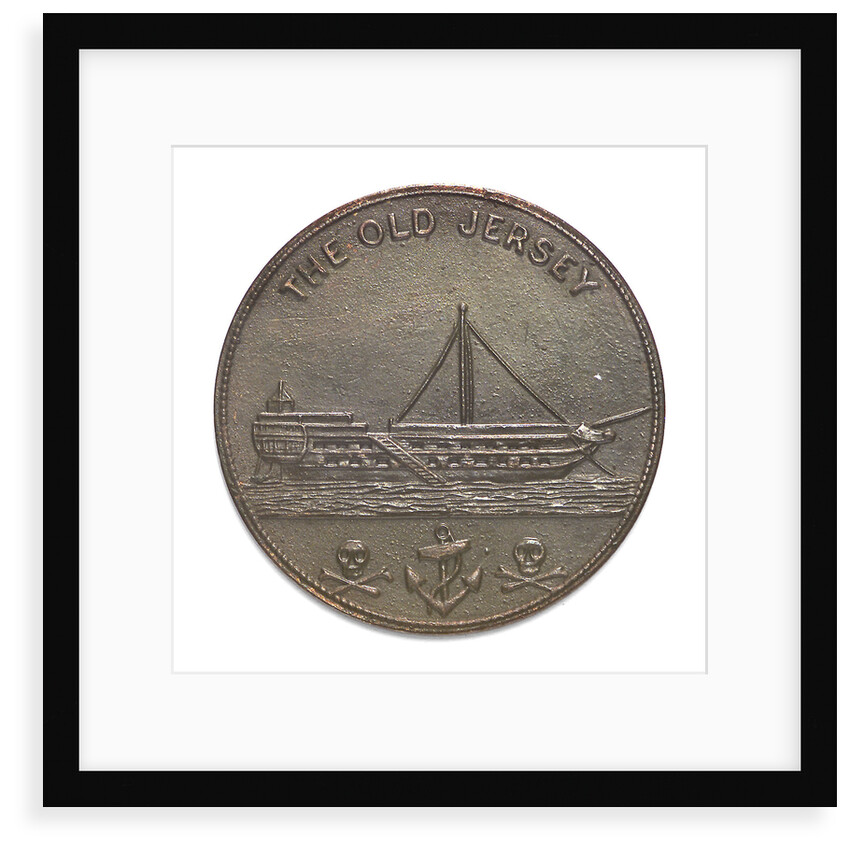 Token commemorating HMS 'Jersey'; obverse by unknown