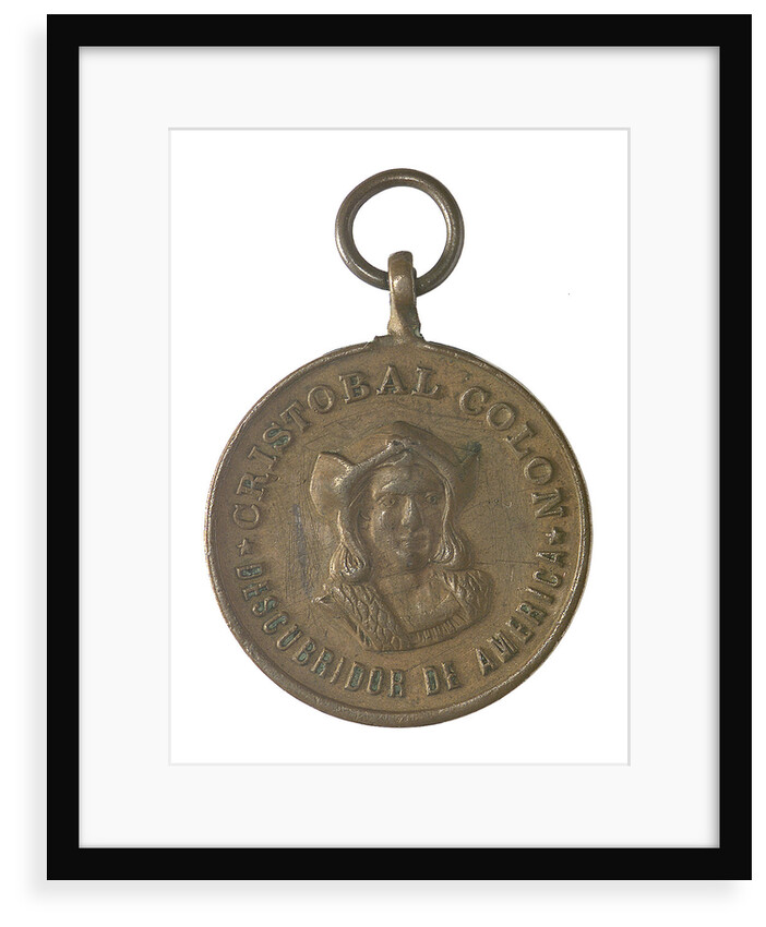 Medal commemorating Christopher Columbus (1451-1506) and the discovery of America, 1492; obverse by unknown