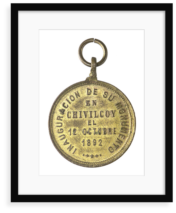 Medal commemorating Christopher Columbus (1451-1506) and the discovery of America, 1492; reverse by unknown