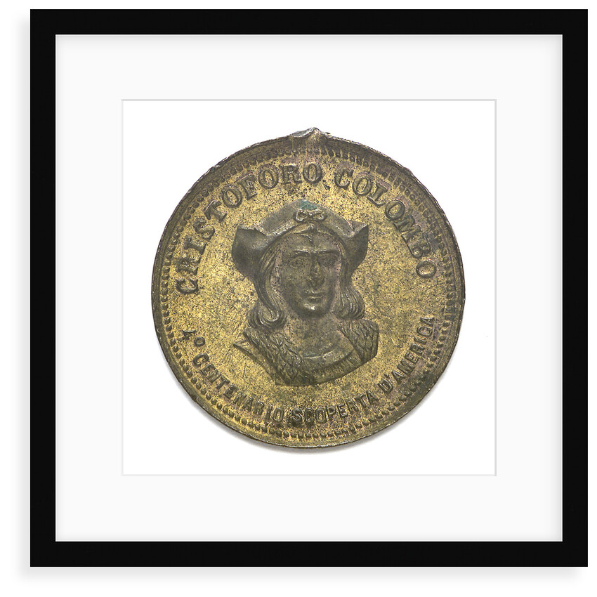 Medal commemorating Christopher Columbus (1451-1506) and the discovery of America, 1492; obverse by unknown