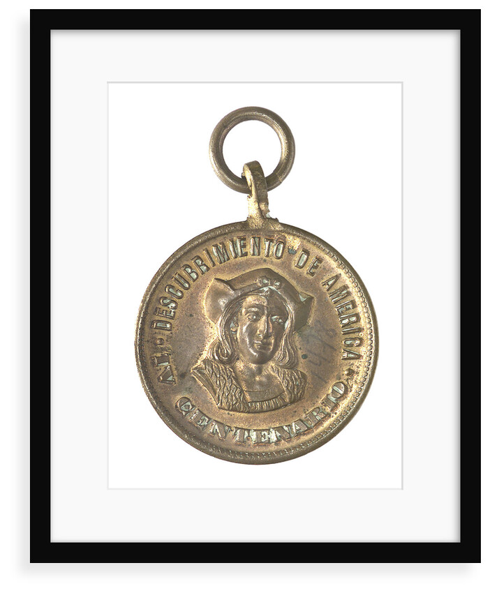 Medal commemorating Christopher Columbus (1451-1506) and the discovery of America, 1492; obverse by unknown