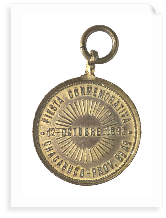 Medal commemorating Christopher Columbus (1451-1506) and the discovery of America, 1492; reverse by unknown
