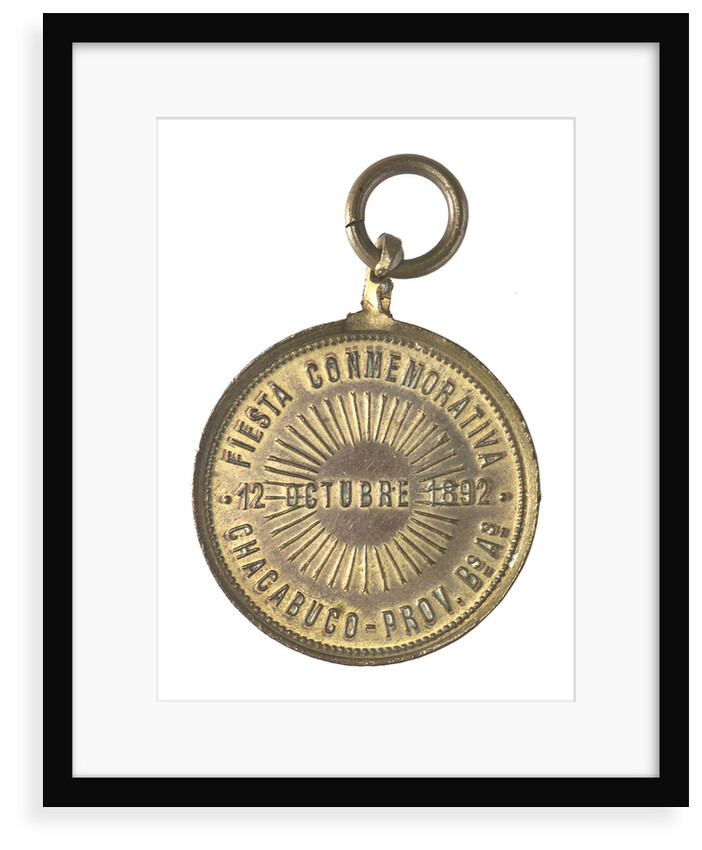 Medal commemorating Christopher Columbus (1451-1506) and the discovery of America, 1492; reverse by unknown