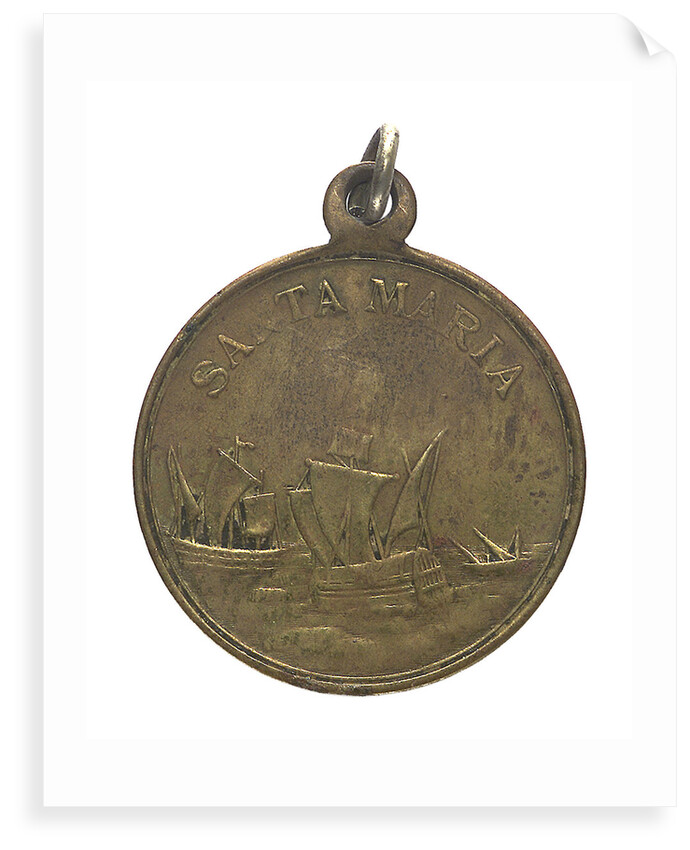 Medal commemorating Christopher Columbus (1451-1506) and the discovery of America, 1492; reverse by unknown