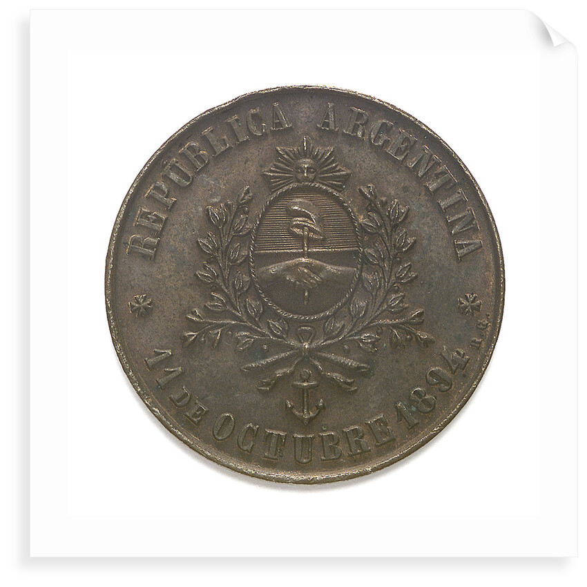 Medal commemorating the Battalion of Marine Artillery; the blessing of the Flag; obverse by G.R.