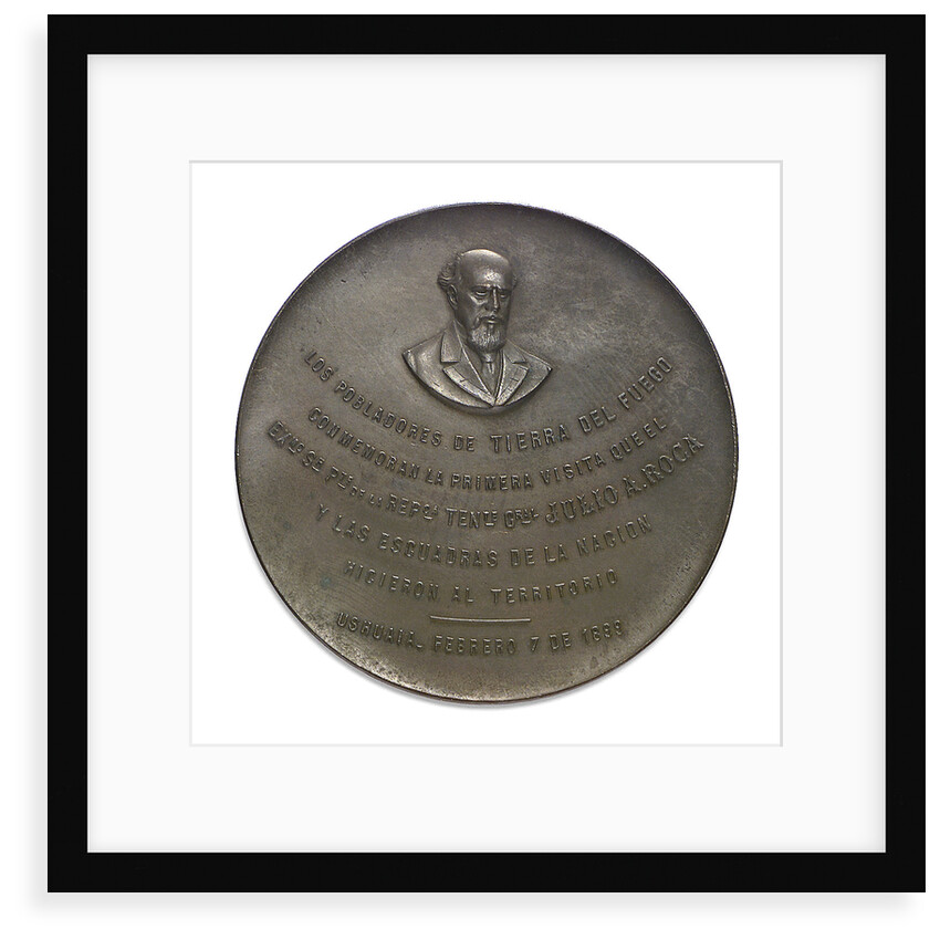 Medal commemorating the visit of President Roca and the Argentina Fleet to Terra del Fuego, 1899; obverse by Rossi Bellagamba