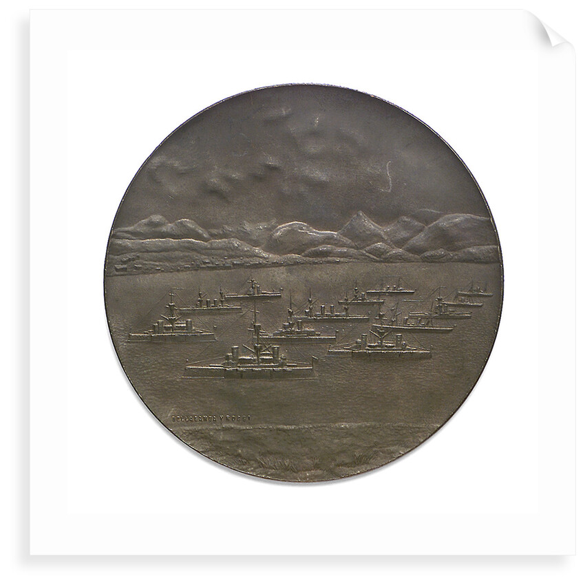 Medal commemorating the visit of President Roca and the Argentina Fleet to Terra del Fuego, 1899; reverse by Rossi Bellagamba