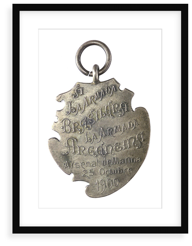 Commemorative badge; To the Brazilian Fleet from the Argentina Fleet; reverse by Bellagamba