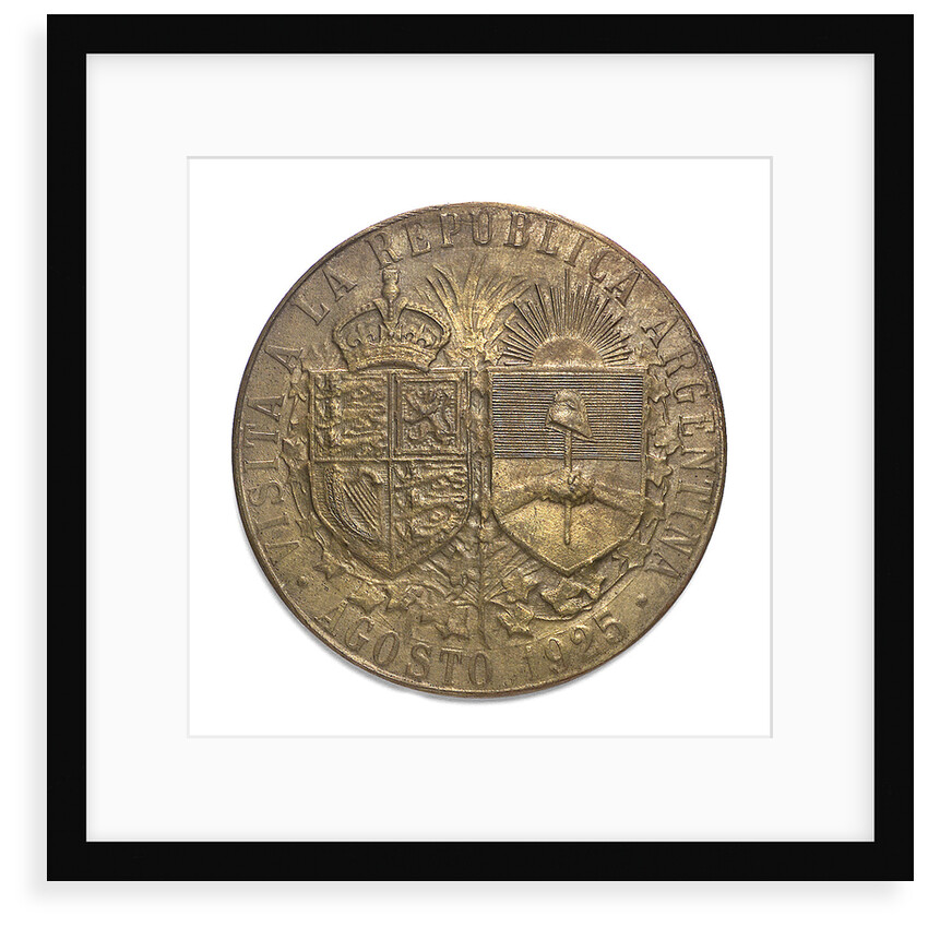 Medal commemorating the visit of  the Prince of Wales to Argentina, 1925; reverse by J.M. Lubary
