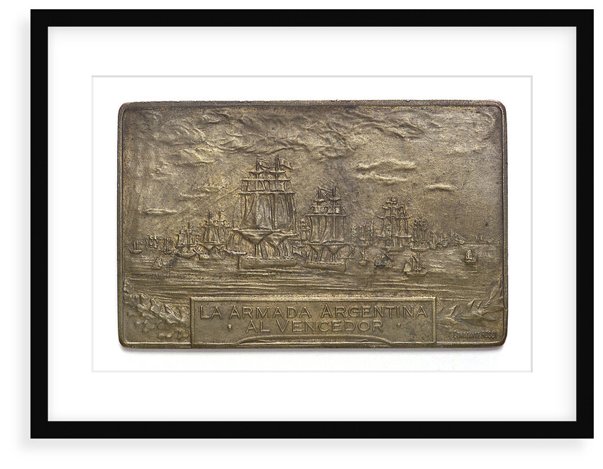 Medal commemorating the centenary of the naval action of Los Pozos, 1926; obverse by C. Rossi