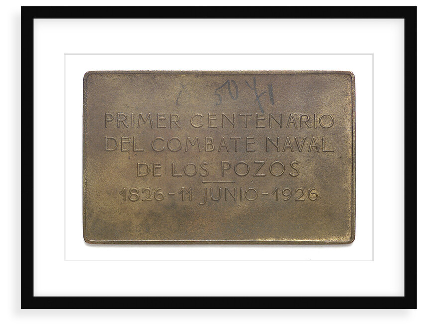 Medal commemorating the centenary of the naval action of Los Pozos, 1926; reverse by C. Rossi