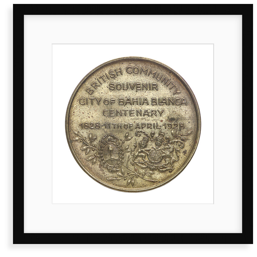 Medal commemorating the Bahia Blanca centenary, 1928; reverse by unknown