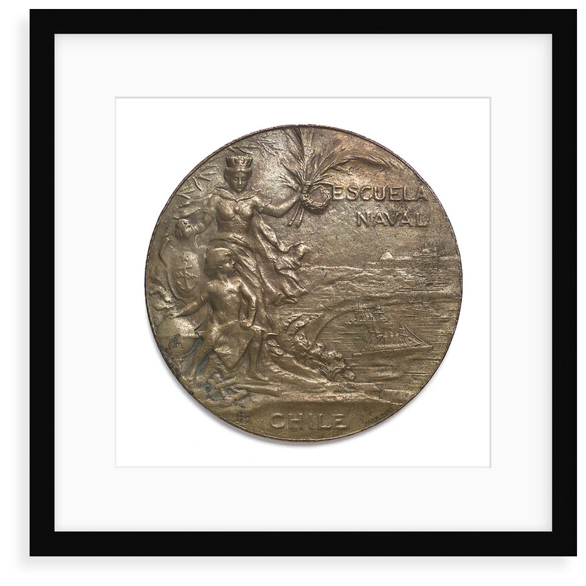 Medal commemorating the centenary of the Naval School of Chile, 1910; obverse by unknown