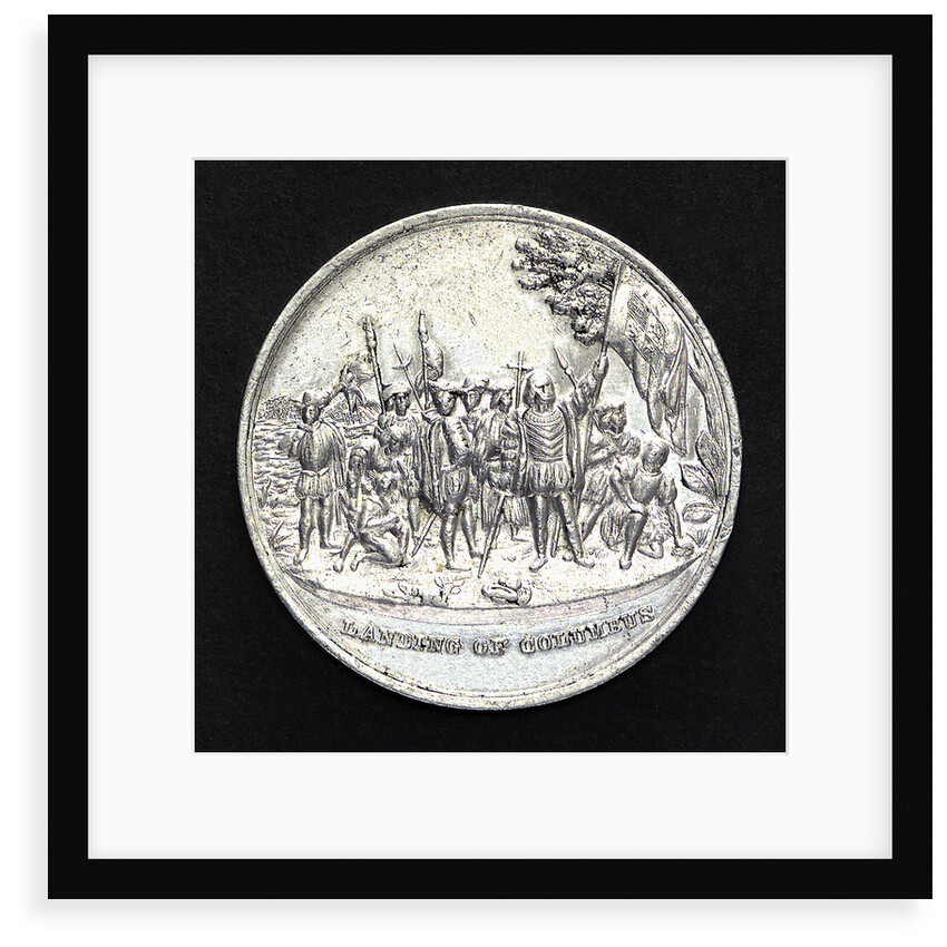 Medal commemorating Christopher Columbus (1451-1506) and the discovery of America; obverse by unknown