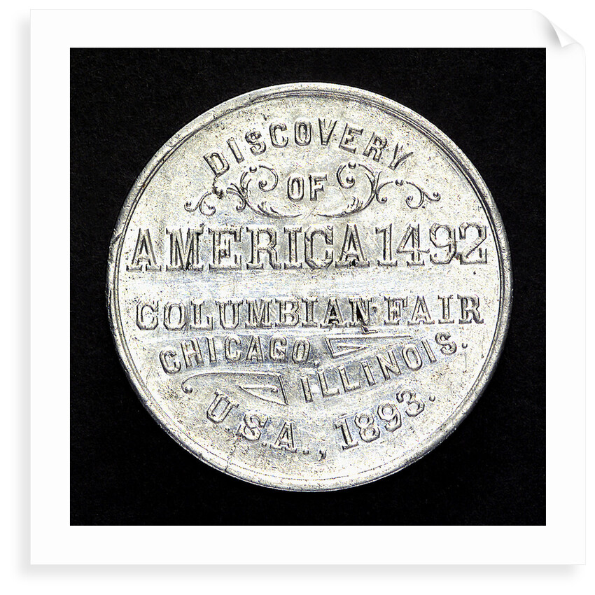 Medal commemorating Christopher Columbus (1451-1506) and the discovery of America; reverse by unknown
