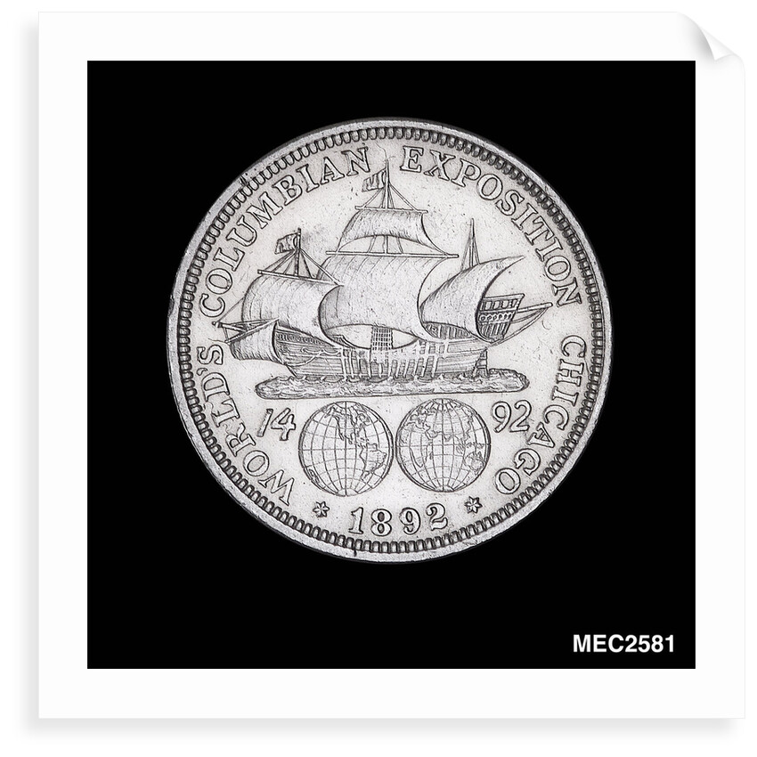Coin commemorating Christopher Columbus (1451-1506) and the discovery of America by unknown